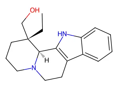 1-Hydroxymethyl-1-ethyl-1,2,3,4,6,7,12,12b-octahydro-indolo[2,3-a]quinolizine structure