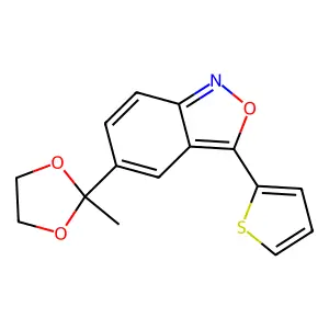 5-(2-Methyl-1,3-dioxolan-2-yl)-3-(2-thienyl)-2,1-benzisoxazole structure