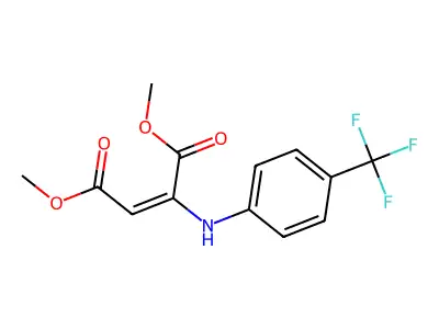 Dimethyl2-[4-(trifluoromethyl)anilino]but-2-enedioate structure