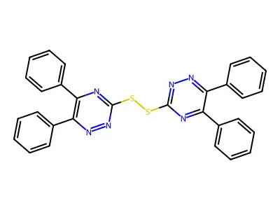 1,2-Bis(5,6-diphenyl-1,2,4-triazin-3-yl)disulfane structure