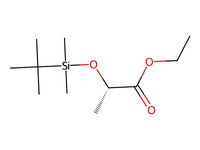 Propanoic acid, 2-[[(1,1-dimethylethyl)dimethylsilyl]oxy]-, ethyl ester structure