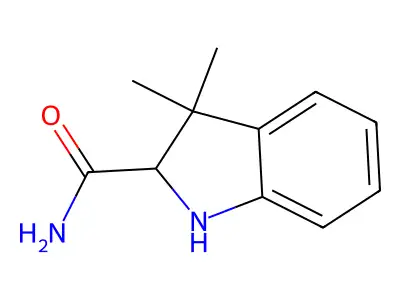 3,3-Dimethylindoline-2-carboxamide structure
