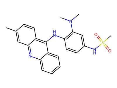 Methanesulfonamide, N-(3-(dimethylamino)-4-((3-methyl-9-acridinyl)amino)phenyl)- structure