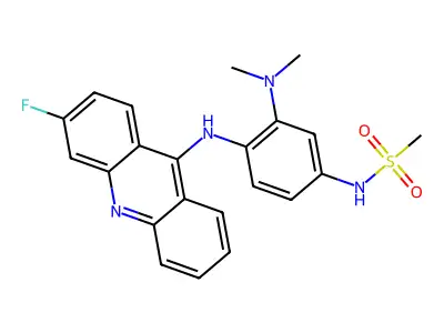 Methanesulfonamide, N-(3-(dimethylamino)-4-((3-fluoro-9-acridinyl)amino)phenyl)- structure