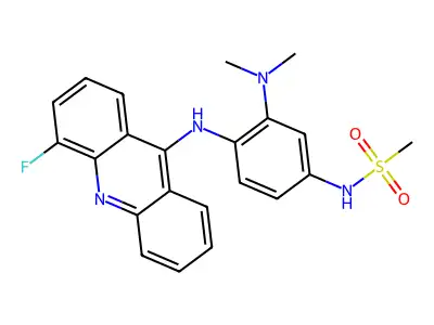 Methanesulfonamide, N-(3-(dimethylamino)-4-((4-fluoro-9-acridinyl)amino)phenyl)- structure