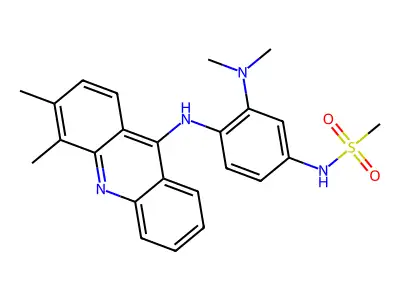 Methanesulfonamide, N-(4-((4-chloro-9-acridinyl)amino)-3-(dimethylamino)phenyl)- structure