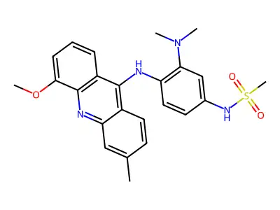 Methanesulfonamide, N-(3-(dimethylamino)-4-((5-methoxy-3-methyl-9-acridinyl)amino)phenyl)- structure