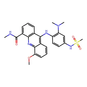 4-Acridinecarboxamide, 9-((2-(dimethylamino)-4-((methylsulfonyl)amino)phenyl)amino)-5-methoxy-N-methyl- structure