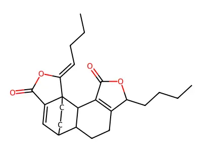 Z'-3,8-Dihydro-6.6',7.3'a-diligustilide structure