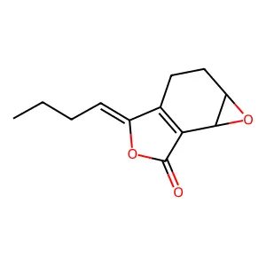 (Z)-4-Butylidene-2,3,4,6b-tetrahydrooxireno[2,3-e]isobenzofuran-6(1aH)-one structure