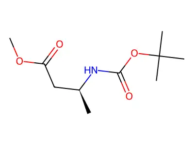Methyl 3-((tert-butoxycarbonyl)amino)butanoate structure
