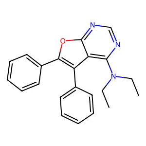 N,N-diethyl-5,6-diphenylfuro[2,3-d]pyrimidin-4-amine structure