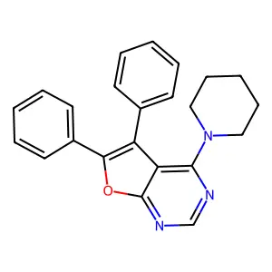 5,6-Diphenyl-4-piperidin-1-ylfuro[2,3-d]pyrimidine structure
