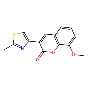8-methoxy-3-(2-methyl-1,3-thiazol-4-yl)-2H-chromen-2-one structure