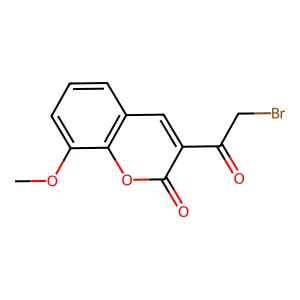 3-(Bromoacetyl)-8-methoxy-2H-1-benzopyran-2-one structure