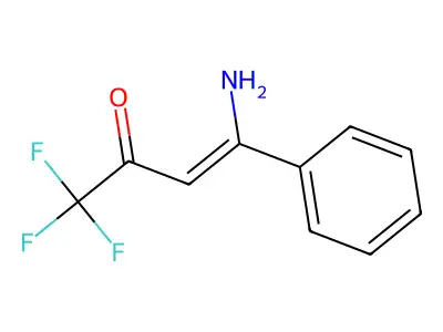 (Z)-4-amino-1,1,1-trifluoro-4-phenylbut-3-en-2-one structure