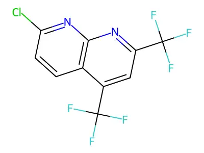 7-Chloro-2,4-bis(trifluoromethyl)-1,8-naphthyridine structure