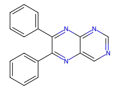 6,7-Diphenylpteridine structure