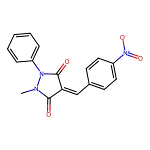 1-Methyl-4-[(4-nitrophenyl)methylidene]-2-phenylpyrazolidine-3,5-dione structure