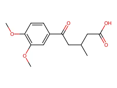 5-(3,4-Dimethoxyphenyl)-3-methyl-5-oxovaleric acid structure