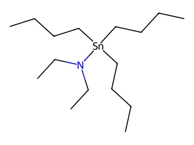 Stannanamine, 1,1,1-tributyl-N,N-diethyl- structure
