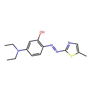 2-(4-Methyl-2-thiazolylazo)-5-diethylaminophenol structure