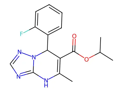 isopropyl 7-(2-fluorophenyl)-5-methyl-4,7-dihydro-[1,2,4]triazolo[1,5-a]pyrimidine-6-carboxylate structure