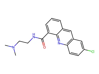 4-Acridinecarboxamide, 7-chloro-N-(2-(dimethylamino)ethyl)- structure