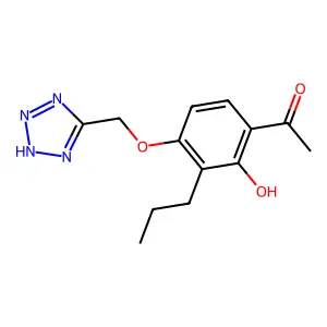 Ethanone,1-(2-hydroxy-3-propyl-4-(2H-tetrazol-5-ylmethoxy)phenyl)- structure