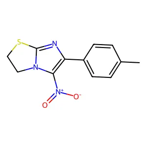 2,3-Dihydro-6-(4-methylphenyl)-5-nitroimidazo(2,1-b)thiazole structure