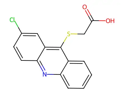 ((2-氯-9-吖啶基)硫基)乙酸 structure