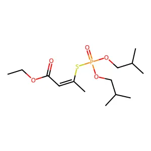 Ethyl 3-{[bis(2-methylpropoxy)phosphoryl]sulfanyl}but-2-enoate structure