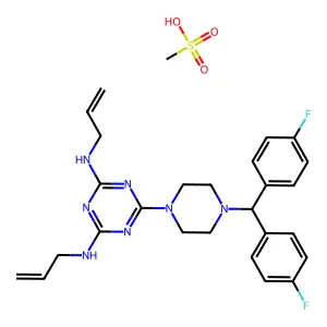 阿米三嗪单甲磺酸盐 structure