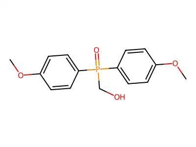 (Hydroxymethyl)bis(4-methoxyphenyl)phosphine oxide structure