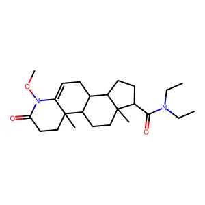N,N-Diethyl-4-methoxy-3-oxo-4-aza-5-androstene-17-carboxamide structure