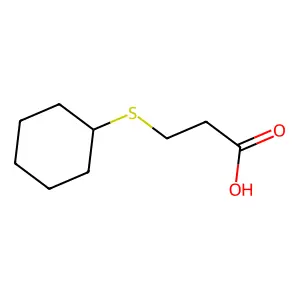 Propanoic acid, 3-(cyclohexylthio)- structure