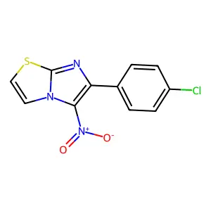 Imidazo(2,1-b)thiazole, 6-(p-chlorophenyl)-5-nitro- structure