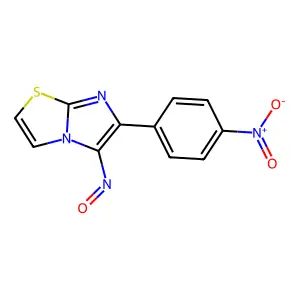 Imidazo(2,1-b)thiazole, 6-(p-nitrophenyl)-5-nitroso- structure