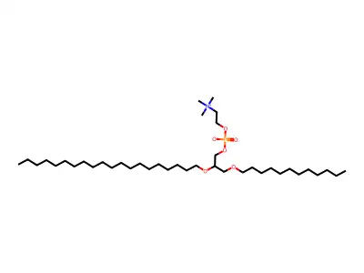 1-Dodecyl-2-eicosyl-glycero-3-phosphocholine structure