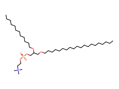 1-Eicosyl-2-dodecyl-glycero-3-phosphocholine structure