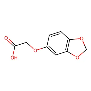 (1,3-Benzodioxol-5-yloxy)acetic acid structure