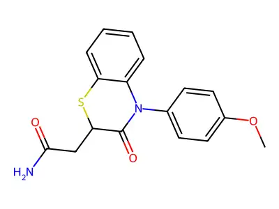 N-(4-methoxyphenyl)-2-(3-oxo-3,4-dihydro-2H-1,4-benzothiazin-2-yl)acetamide structure