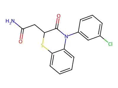 N-(3-Chlorophenyl)-2-(3-oxo-3,4-dihydro-2H-1,4-benzothiazin-2-yl)acetamide structure