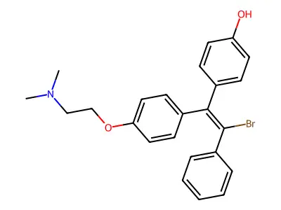 (1-(4-Dimethylaminoethoxy)phenyl)-1-(4-hydroxyphenyl)-2-bromo-2-phenylethylene structure