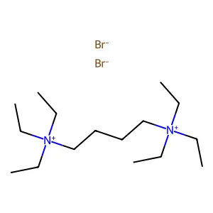 四亚甲基双(三乙基铵)二溴化物 structure