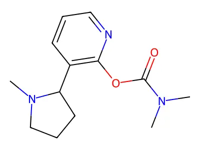 3-(1-Methylpyrrolidin-2-yl)pyridin-2-yl dimethylcarbamate structure
