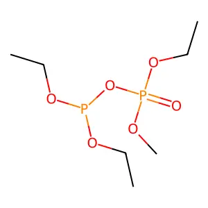 Diphosphoric(III,V) acid, P(sup III),P(sup III),P(sup V)-triethyl methyl ester structure
