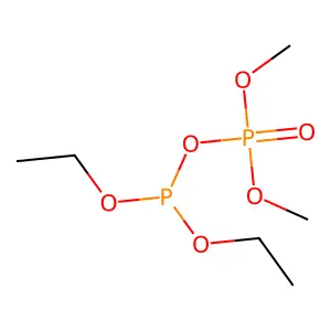 Diphosphoric(III,V) acid, P(sup III),P(sup III)-diethyl dimethyl ester structure