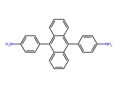 Benzenamine, 4,4'-(9,10-anthracenediyl)bis- structure