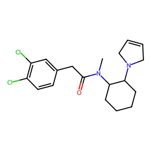 3,4-dichloro-N-methyl-N-(2-(1-delta(3)-pyrrolinyl)-cyclohexyl)benzeneacetamide structure